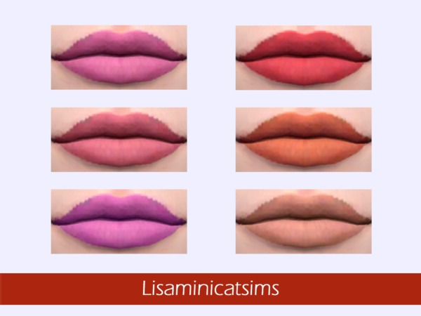 Sims 4 LMCS Matte Lips by Lisaminicatsims at TSR