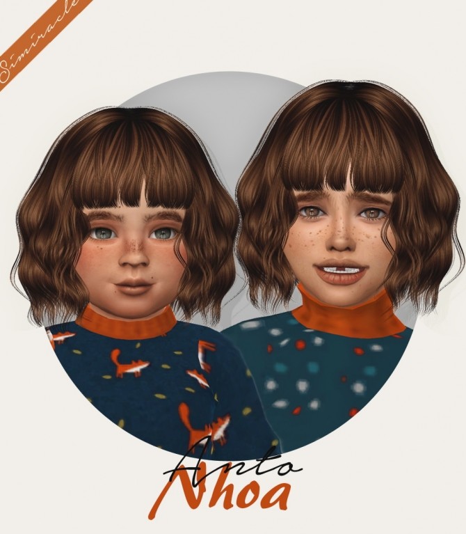 Sims 4 Anto Nhoa hair for kids and toddlers at Simiracle