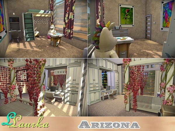 Sims 4 Arizona modern house by LLaurka at TSR