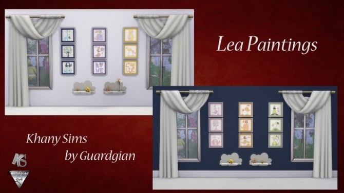 Sims 4 Pretty small paintings for the nursery by Guardgian at Khany Sims
