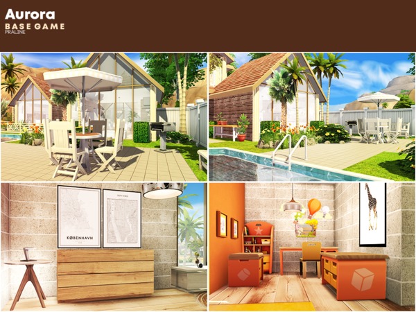 Sims 4 Aurora house by Pralinesims at TSR