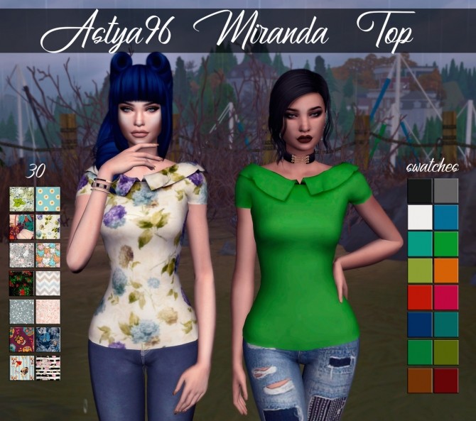 Sims 4 Miranda Top at Astya96