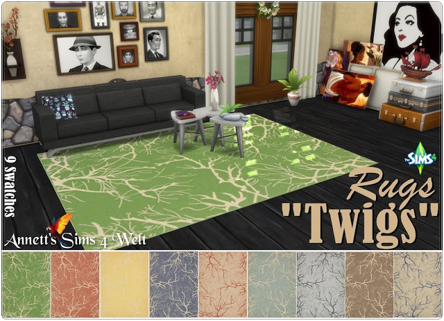 Sims 4 Twigs Rugs at Annett’s Sims 4 Welt