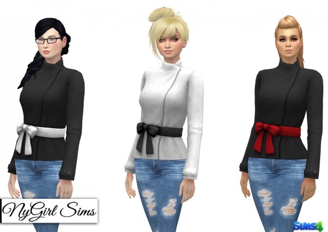 Sims 4 Shortened Bow Jacket at NyGirl Sims