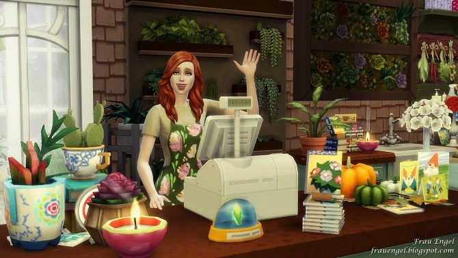 Sims 4 Flower shop No CC by Julia Engel at Frau Engel