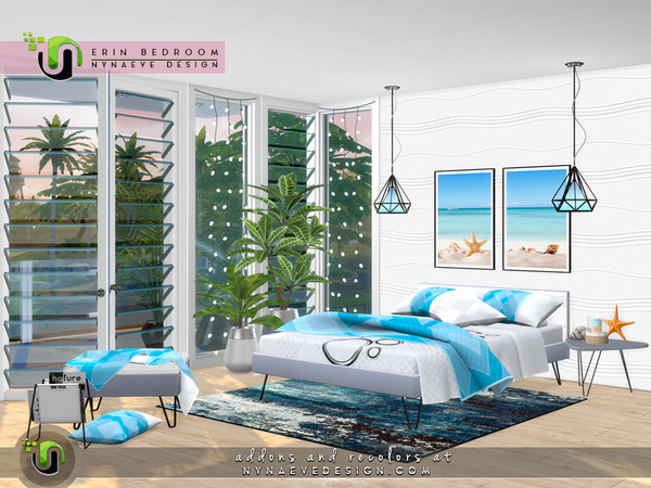 Sims 4 Erin Bedroom by NynaeveDesign at TSR