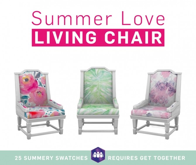 Sims 4 Summer Love Living Chair at SimPlistic