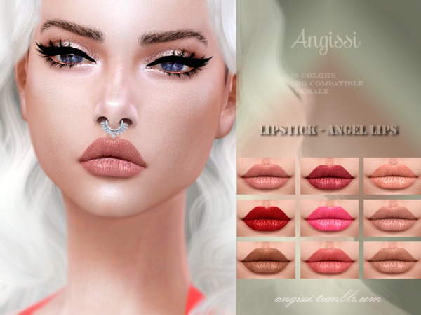 Sims 4 Lipstick Angel lips by ANGISSI at TSR