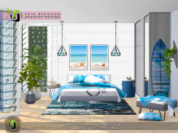 Sims 4 Erin Bedroom by NynaeveDesign at TSR
