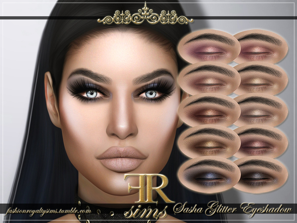 Sims 4 FRS Sasha Glitter Eyeshadow by FashionRoyaltySims at TSR