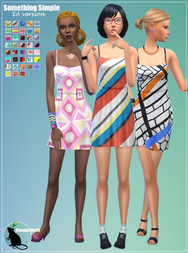 Sims 4 Something Simple Dress EA version by Standardheld at SimsWorkshop