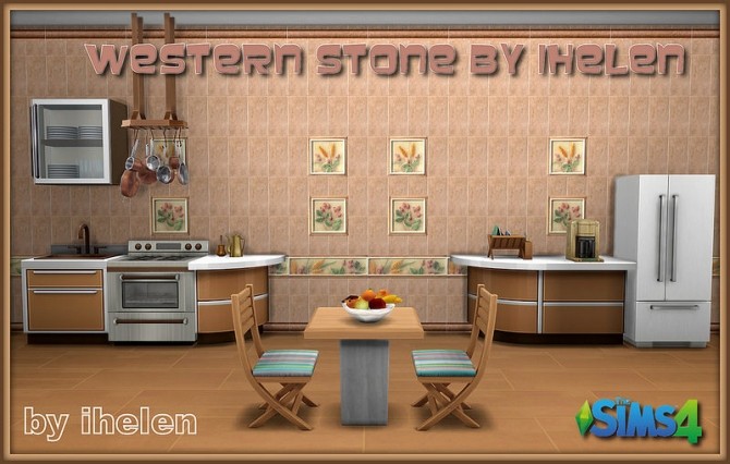 Sims 4 Western Stone tiles at ihelensims