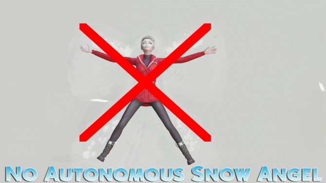 Sims 4 No Autonomous Snow Angel at MSQ Sims