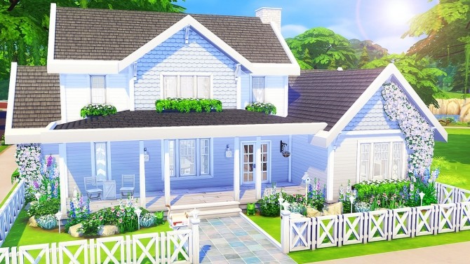 Cute Bright Farmhouse at Aveline Sims » Sims 4 Updates