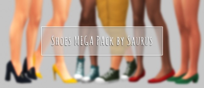 Sims 4 Shoes Mega Pack at Saurus Sims