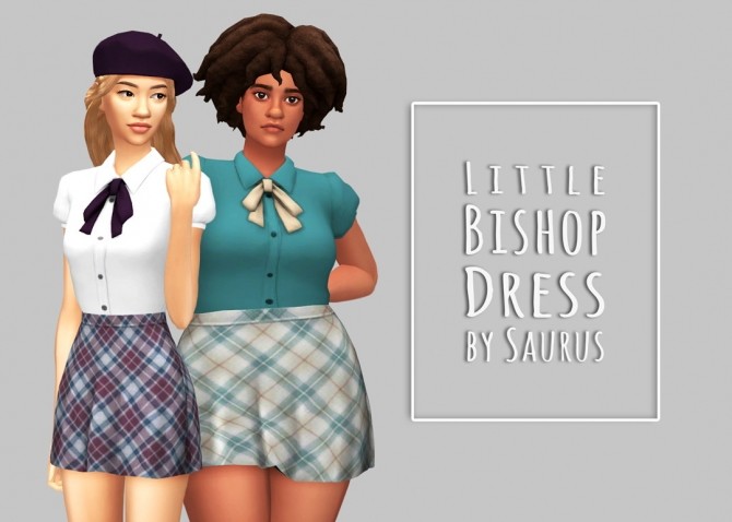 Sims 4 Little Bishop Dress at Saurus Sims
