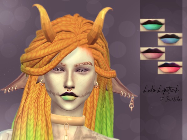 Sims 4 Lulu Lipstick by Reevaly at TSR