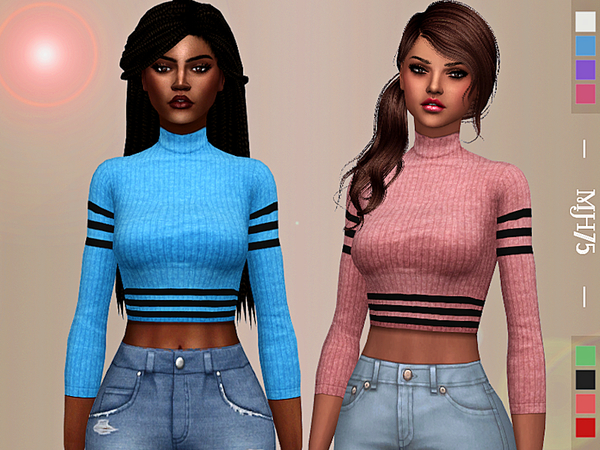 Sims 4 S4 Serena Top by Margeh 75 at TSR