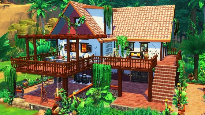Sims 4 Jungle Family Retreat at Aveline Sims