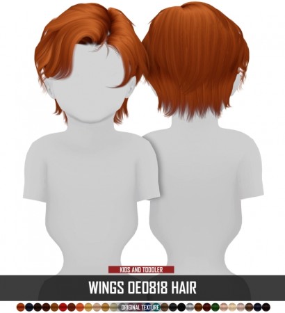 KIDS AND TODDLER VERSION MALE HAIR by Thiago Mitchell at REDHEADSIMS
