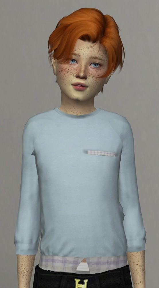 Sims 4 KIDS AND TODDLER VERSION MALE HAIR by Thiago Mitchell at REDHEADSIMS