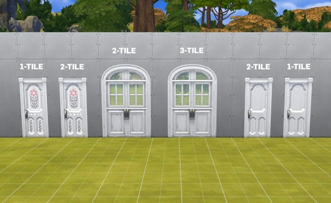 Sims 4 Centred Flower Power Doors at SimPlistic