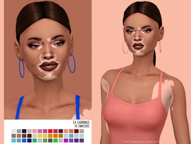 Sims 4 Recolor EA Earrings at Helga Tisha