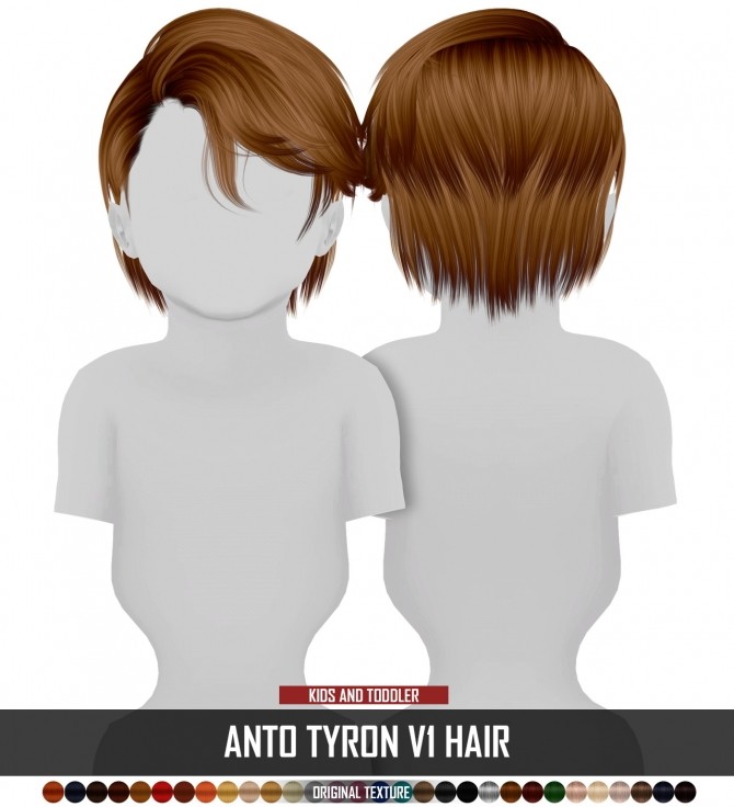 Sims 4 KIDS AND TODDLER VERSION MALE HAIR by Thiago Mitchell at REDHEADSIMS