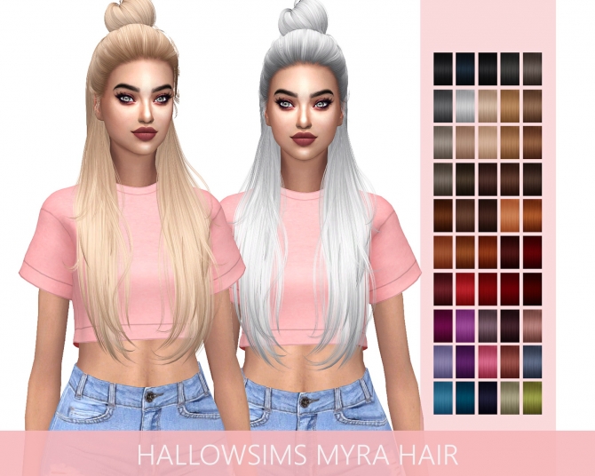 Hallowsims Myra Hair Retexture At Frost Sims 4 Sims 4 Updates