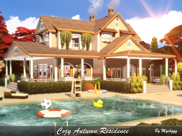 Sims 4 Cozy Autumn Residence by MychQQQ at TSR