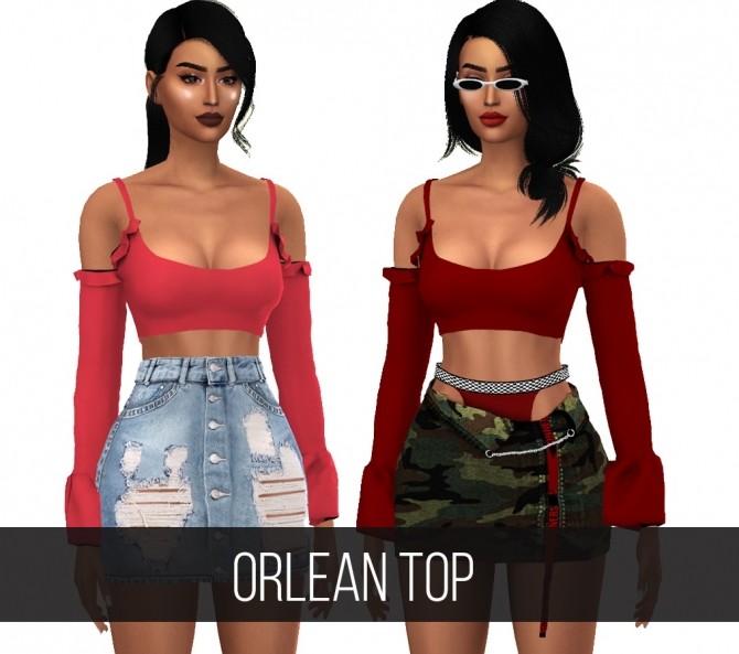 Sims 4 ORLEAN TOP at FifthsCreations