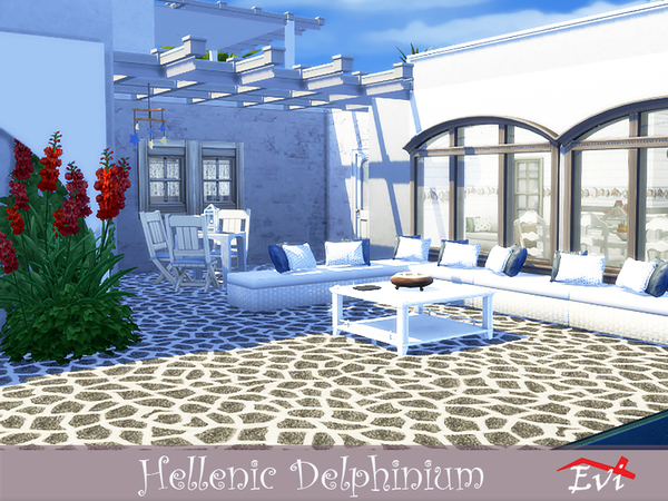 Sims 4 Hellenic delphinium house by evi at TSR