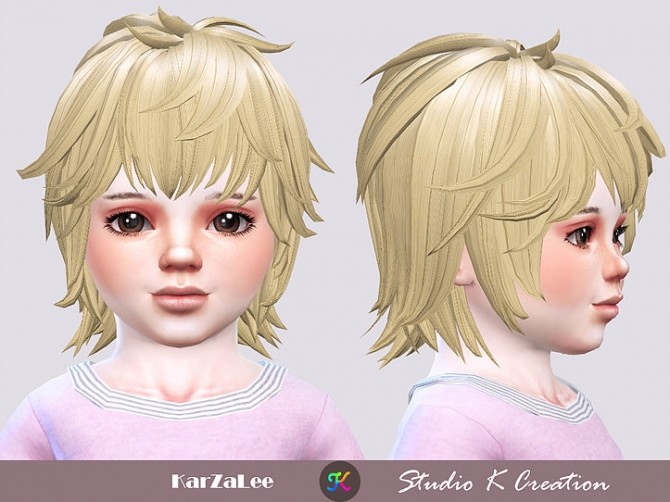 Sims 4 Animate hair 95 Zen toddler at Studio K Creation