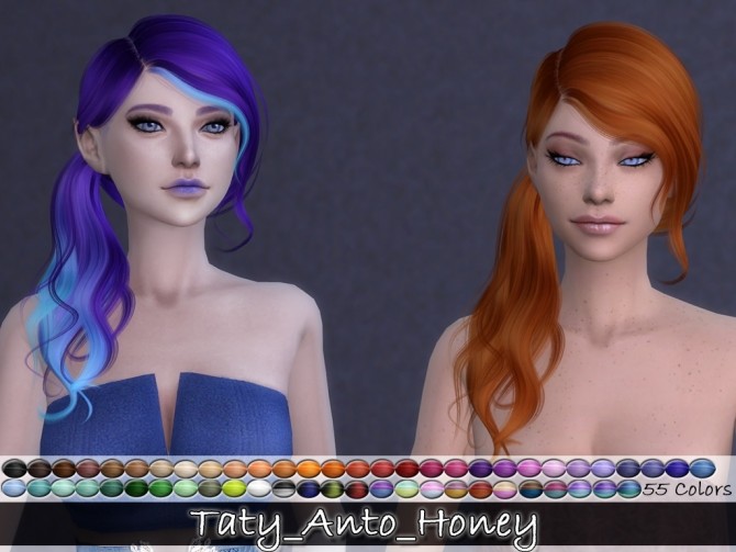 Sims 4 Anto Honey hair retexture at Taty – Eámanë Palantír