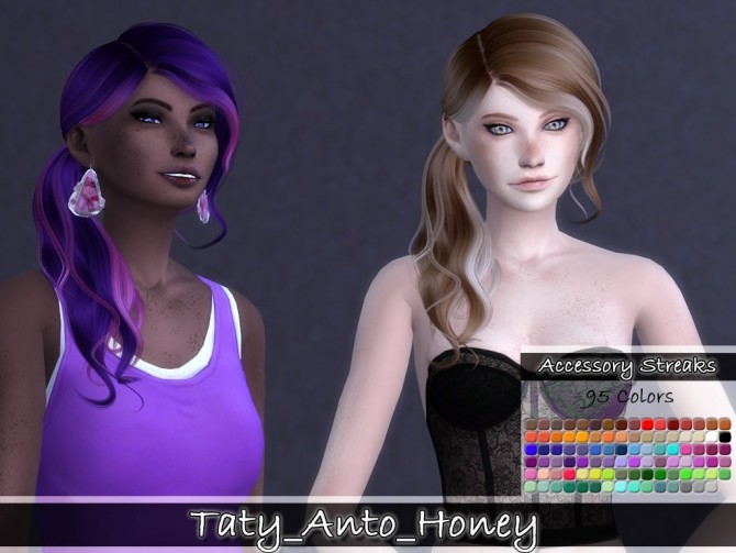 Sims 4 Anto Honey hair retexture at Taty – Eámanë Palantír