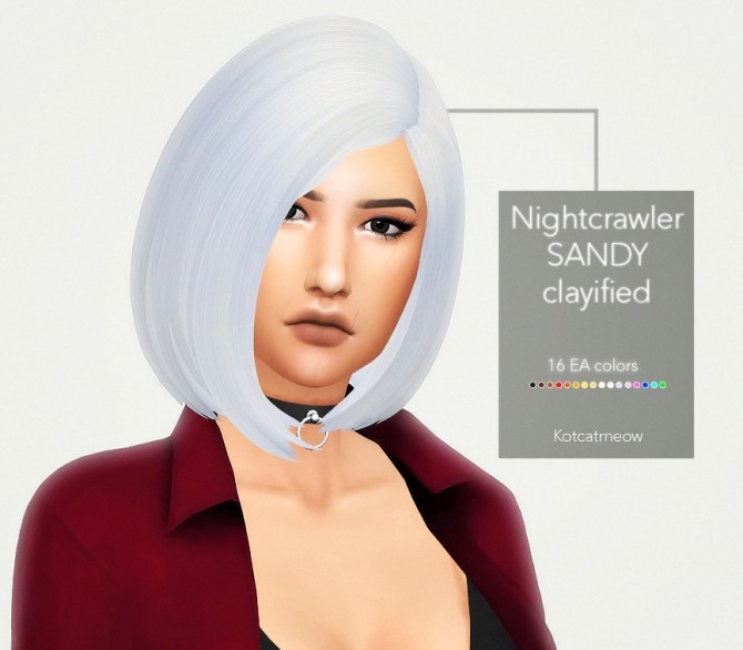 Sims 4 Nightcrawler Sandy Hair Clayified at KotCatMeow