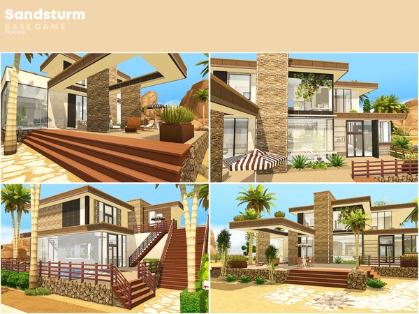 Sims 4 Sandsturm house by Pralinesims at TSR