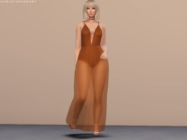 Sims 4 Sweetener Dress by Christopher067 at TSR