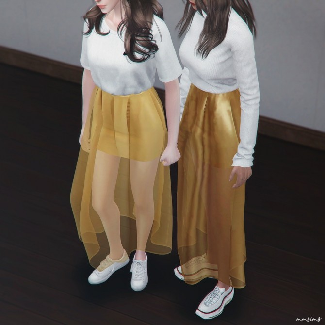 Sims 4 Seoul city lights skirt AF at MMSIMS