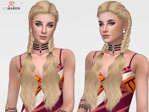 Sims 4 Alessia Hair Retexture by remaron at TSR