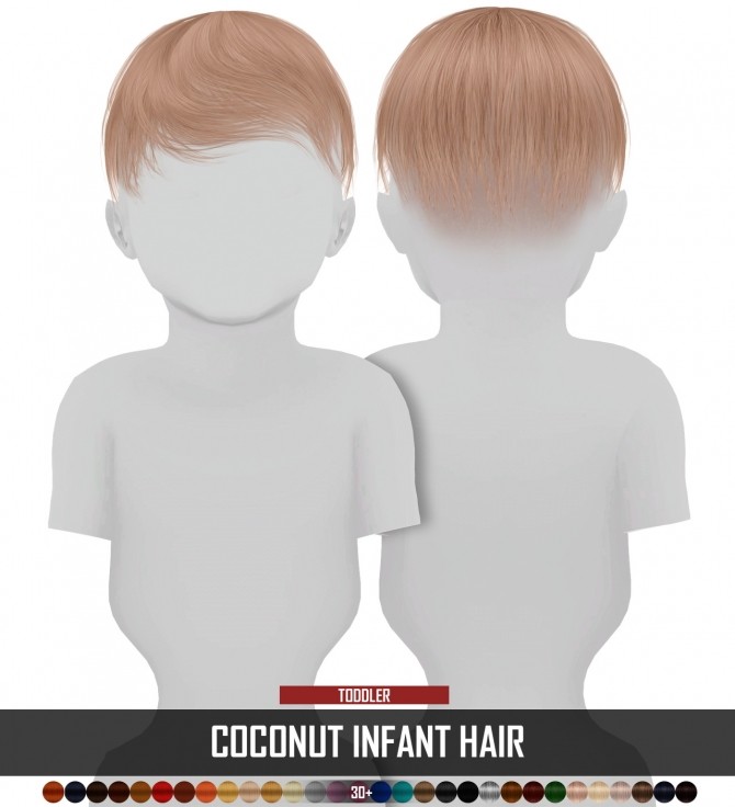 Sims 4 COCONUT TREE INFANT HAIR by Thiago Mitchell at REDHEADSIMS