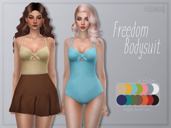 Sims 4 Freedom Bodysuit by Trillyke at TSR