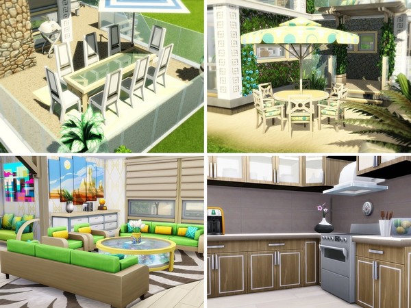 Sims 4 Modern Beach House 2 by MychQQQ at TSR