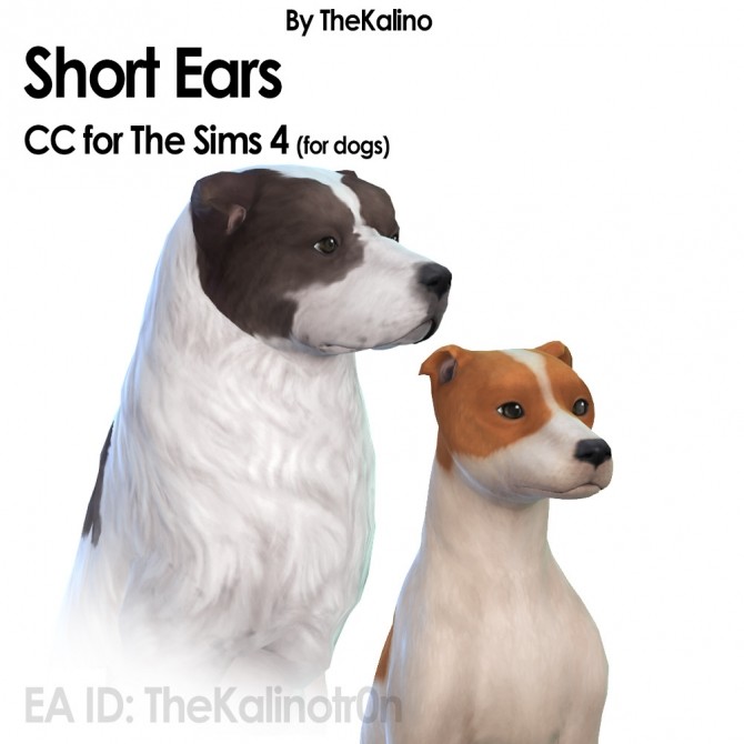 Sims 4 Short Ears for dogs at Kalino