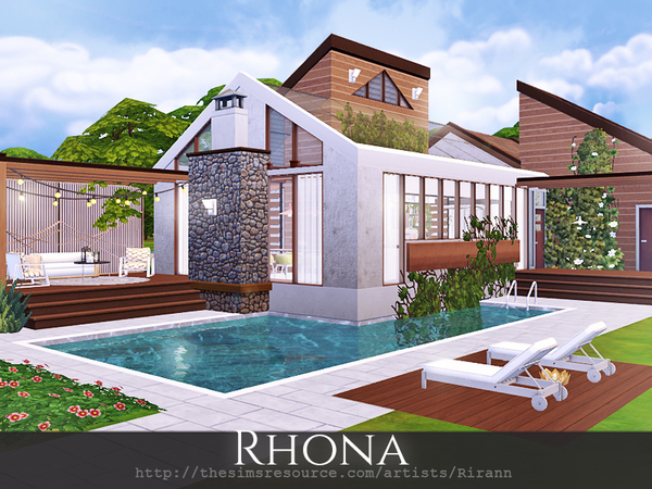 Sims 4 Rhona cottage by Rirann at TSR