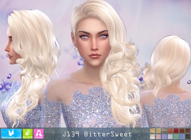 Sims 4 J139 BitterSweet hair (P) at Newsea Sims 4