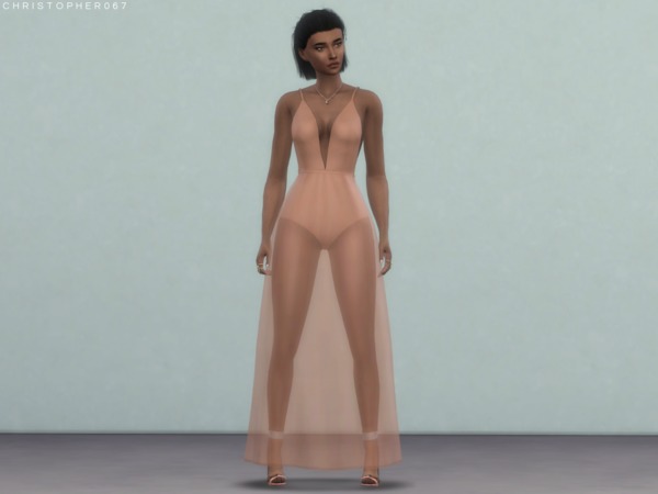 Sims 4 Sweetener Dress by Christopher067 at TSR