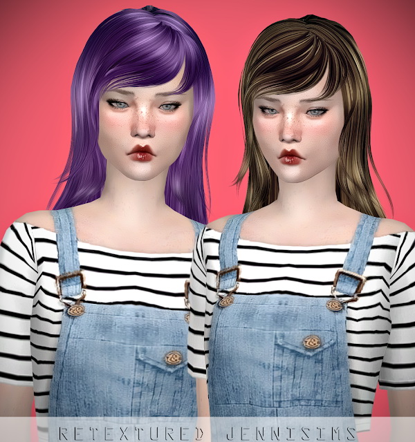 Sims 4 Newsea Simple Lilac Fog Hair retexture at Jenni Sims