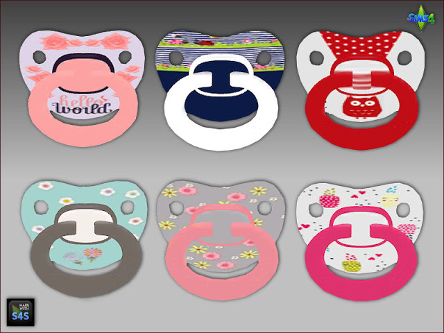 Sims 4 PJs and pacifiers for toddler girls by Mabra at Arte Della Vita