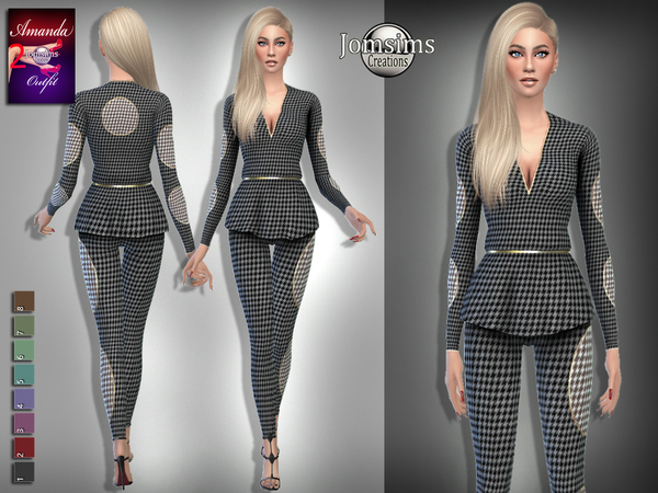 Sims 4 Amanda outfit 2 by jomsims at TSR